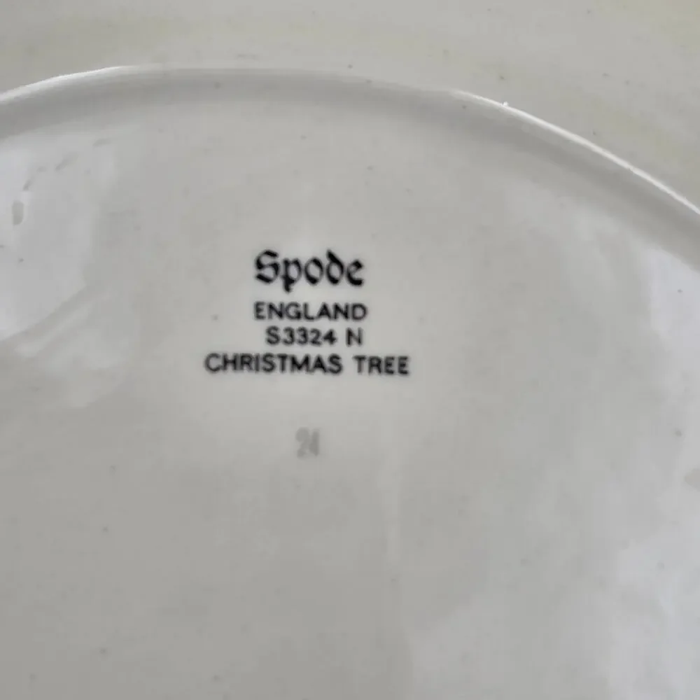 Spode Christmas Tree 3-piece Buffet Set England Earthenware Original Box Vintage
